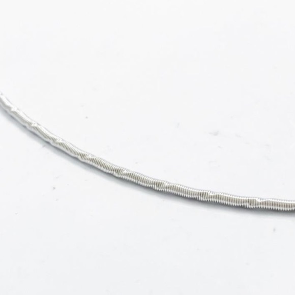 16" Twisted Omega Link Sterling Silver Chain - Picture 2 of 3